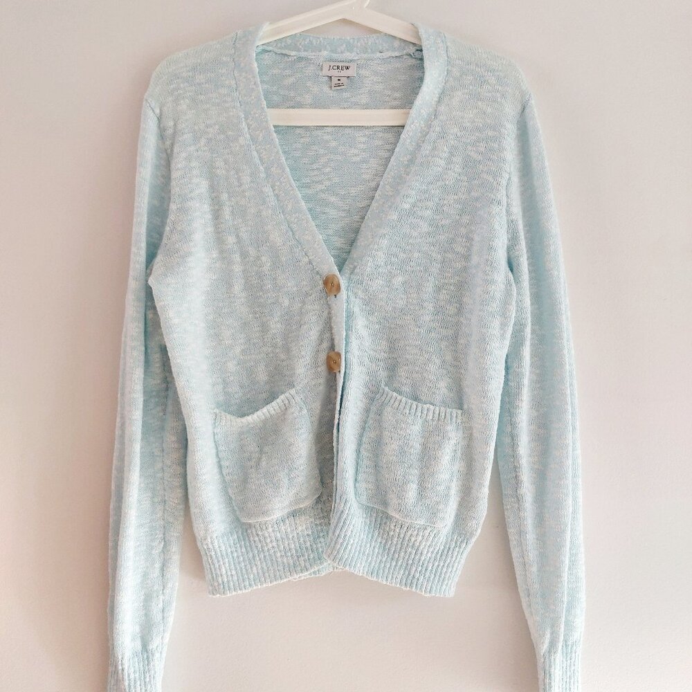 J. Crew Factory Beach Cardigan Light Turquoise S Women
